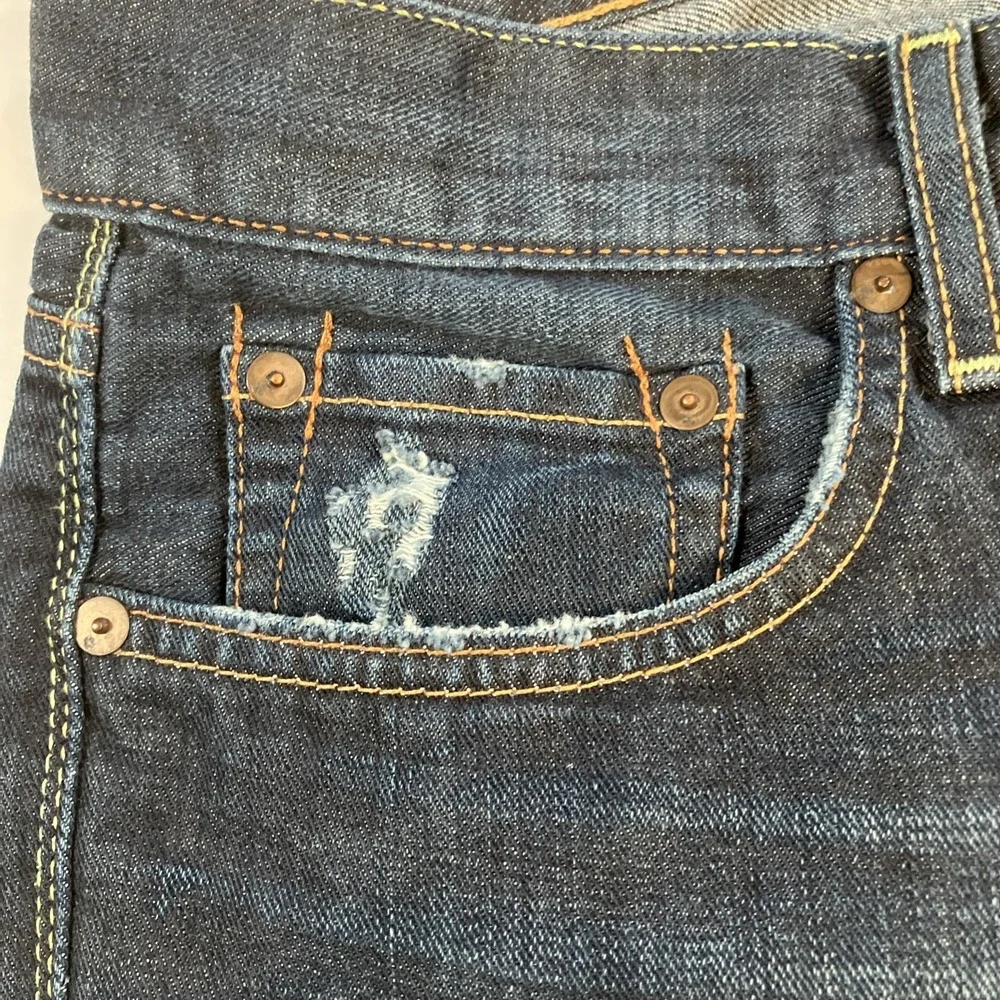 Lucky‎ Brand 227 Jeans Mens 33x30 Original Boot Dark Wash Button Fly 33x28